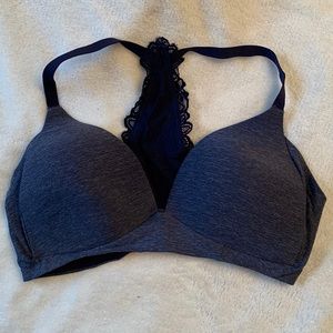 Blue lace back bralette Aerie 34D